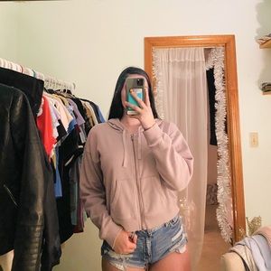 American Eagle Mauve/Pink Zip Up Jacket